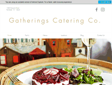 Tablet Screenshot of gatheringscatering.com